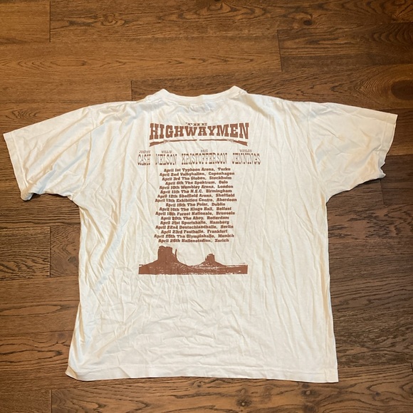 Vintage The Highwaymen UK Tour T-Shirt 1992 - Picture 2 of 7